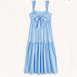 NWOT Abercrombie Bow Back Poplin Maxi Dress